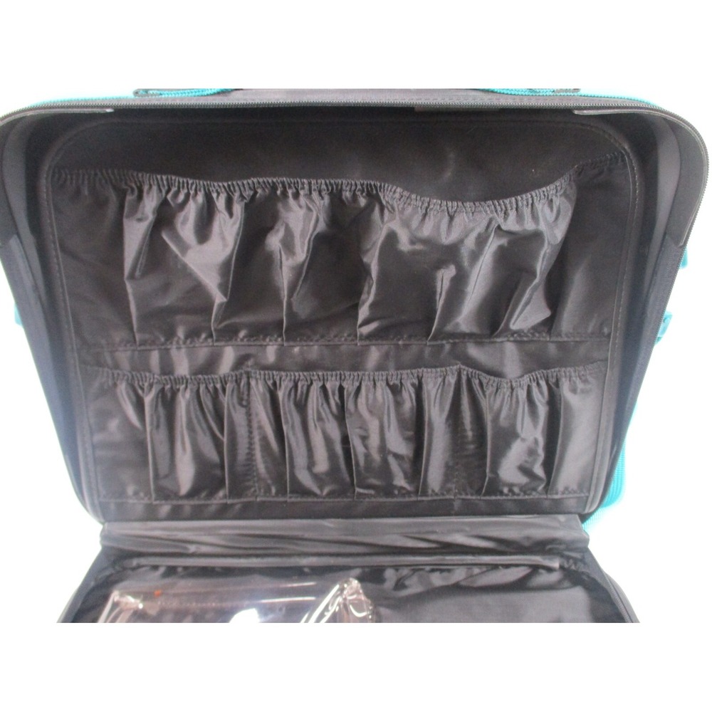 Adidas Originals Trefoil Vintage Retro Big Airliner Bag Case Black and Teal - Picture 5 of 13